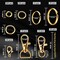 524-Piece Keychain Making Kit, Gold, Clips, Key Rings & Jump Rings